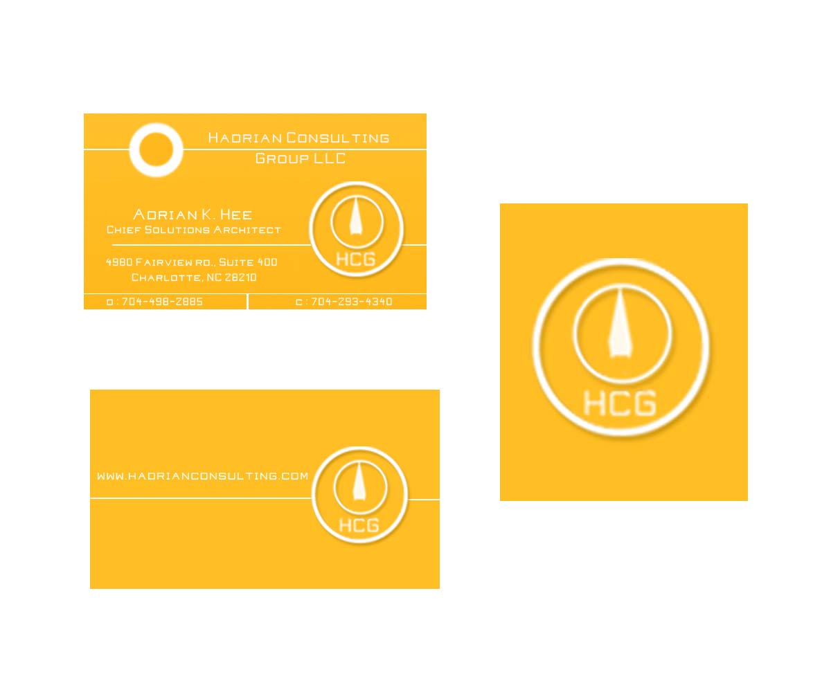 Business Card Design by franzouie19 for Hadrian Consulting Group LLC | Design #2693438