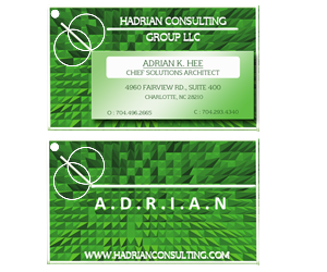 Business Card Design by franzouie19 for Hadrian Consulting Group LLC | Design: #2698677