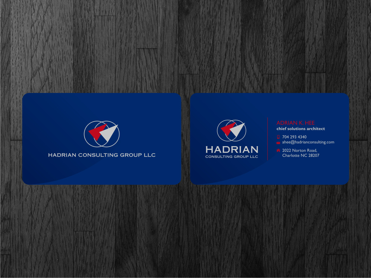 Business Card Design by Atvento Graphics for Hadrian Consulting Group LLC | Design #2684613