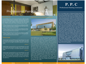 Brochure Design by DOT Technologies for Professional Painting Contractor | Design: #649998