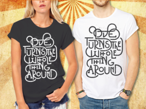 Typography Design Lyric T-Shirts | T-shirt Design by Whitebread