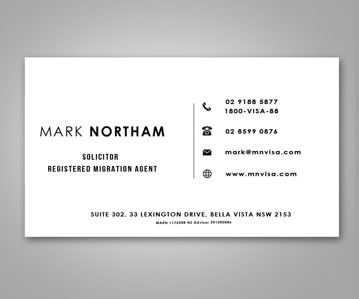Business Card Design by shijujames26 for Northam & Associates | Design #16832409