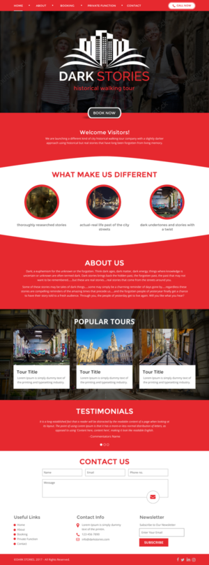 Web Design by rightway for Dark Stories Pty Ltd | Design: #16833876