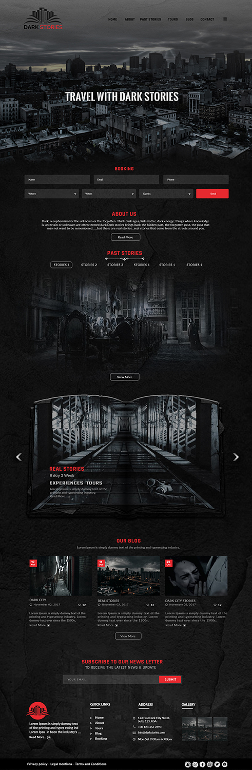 Web Design by bdesigner9 for Dark Stories Pty Ltd | Design #16832139