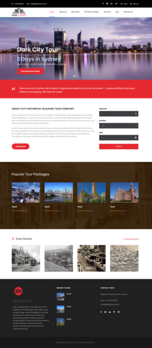 Web Design by CharaFathimalil for Dark Stories Pty Ltd | Design #16839980