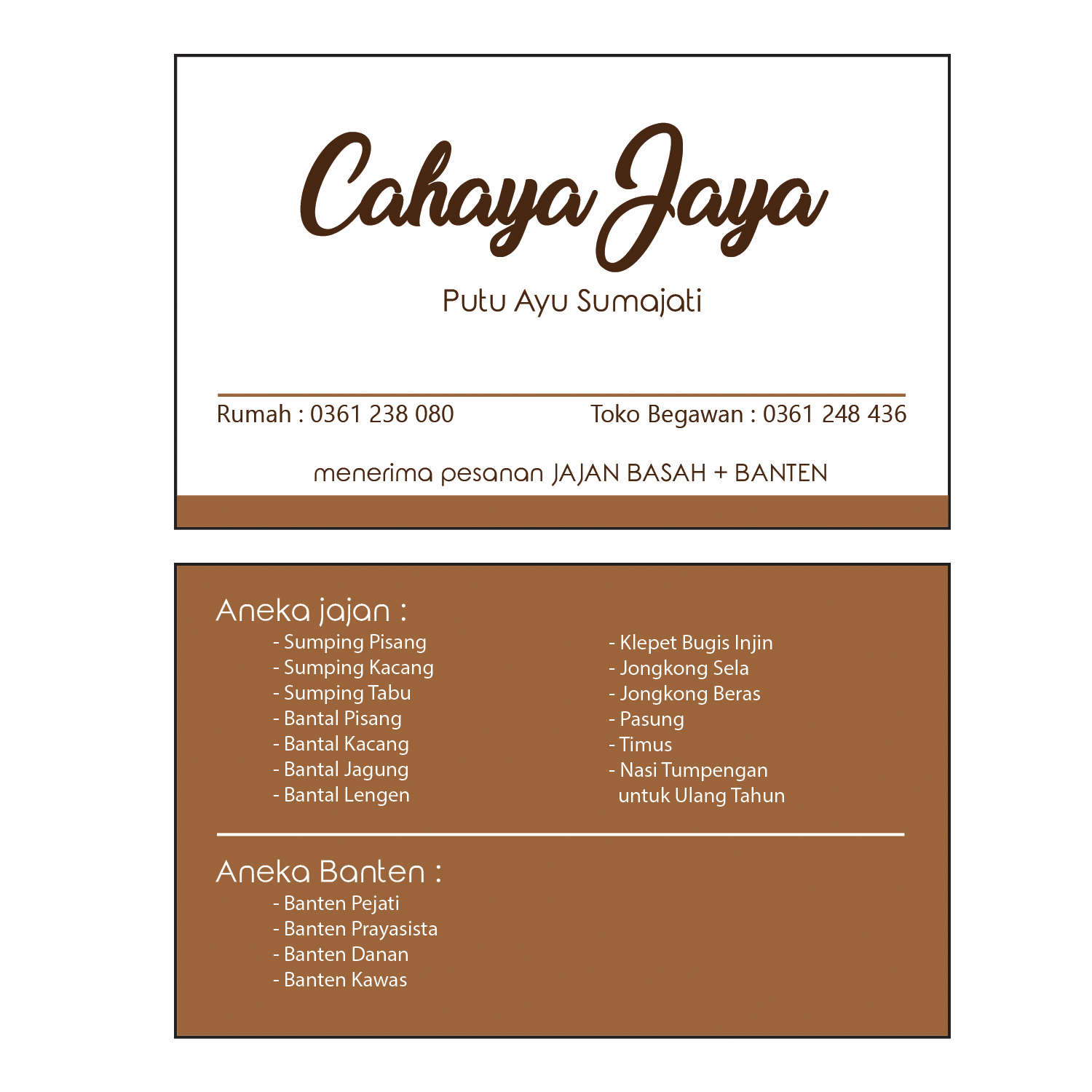 Diseño de Tarjeta de Presentación por desyadnyaswari para este proyecto | Diseño #16879001