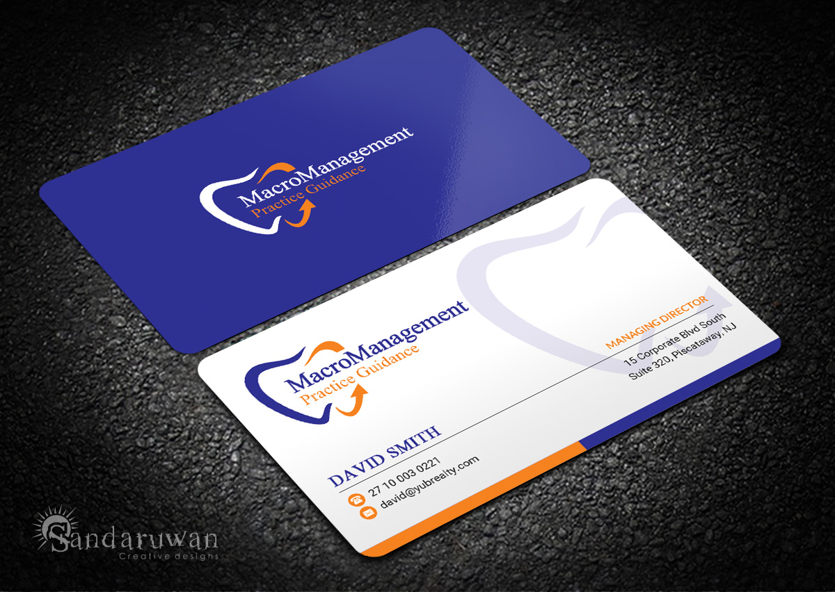 Business Card Design by Sandaruwan for MacroManagement Practice Guidance | Design #17113374