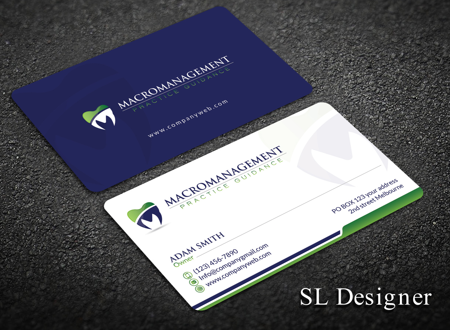 Business Card Design by SL Designer for MacroManagement Practice Guidance | Design #16977009
