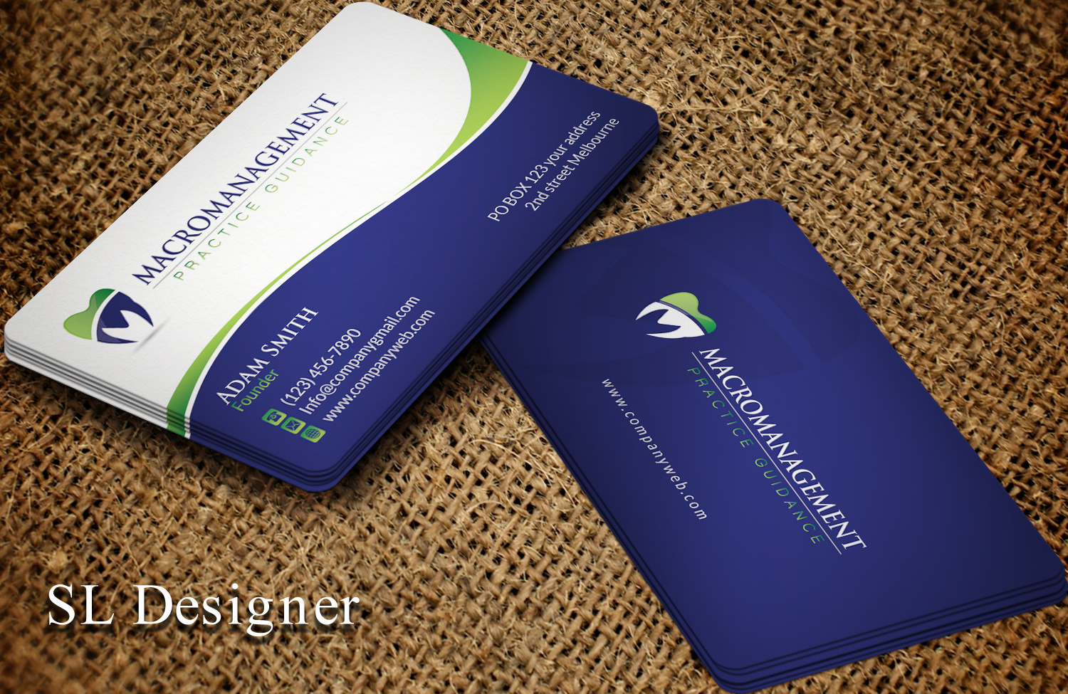 Business Card Design by SL Designer for MacroManagement Practice Guidance | Design #16977010