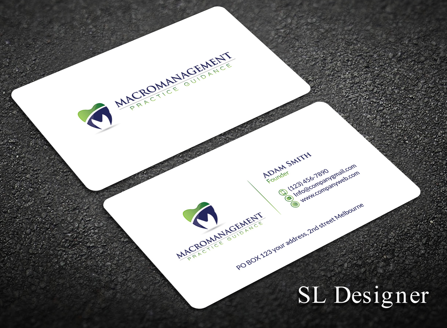Business Card Design by SL Designer for MacroManagement Practice Guidance | Design #16977012
