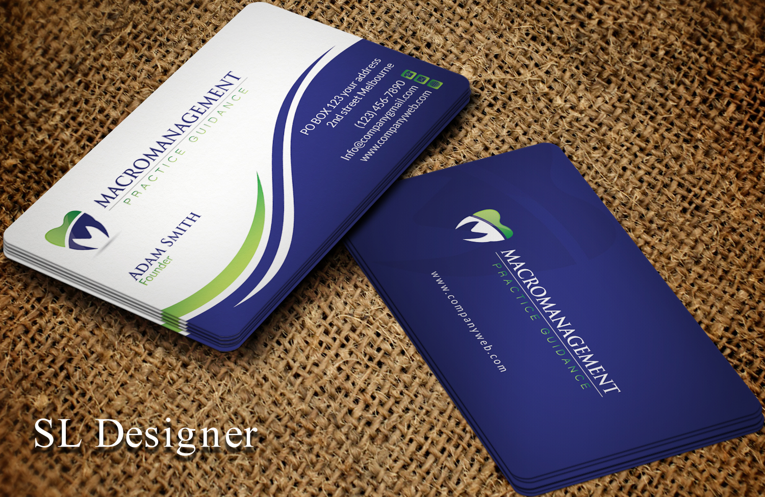 Business Card Design by SL Designer for MacroManagement Practice Guidance | Design #16983357