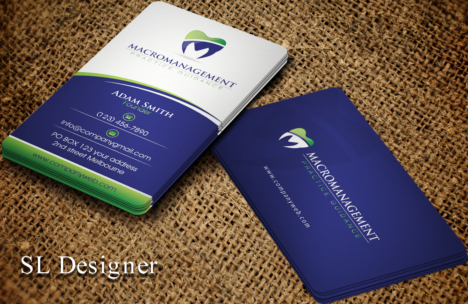 Business Card Design by SL Designer for MacroManagement Practice Guidance | Design #16983504