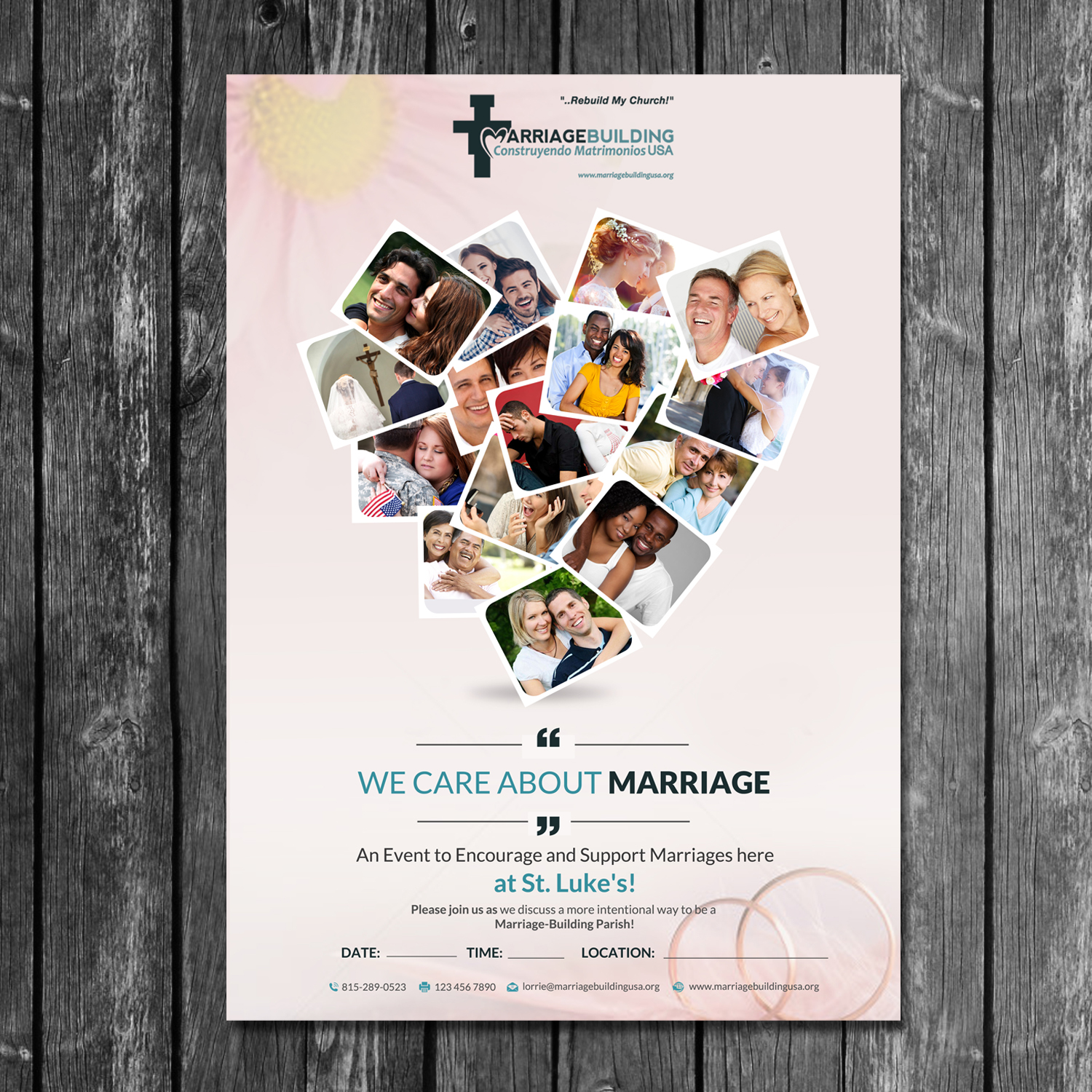 Design de Flyer par creative.bugs pour MarriageBuilding USA | Design #16946349