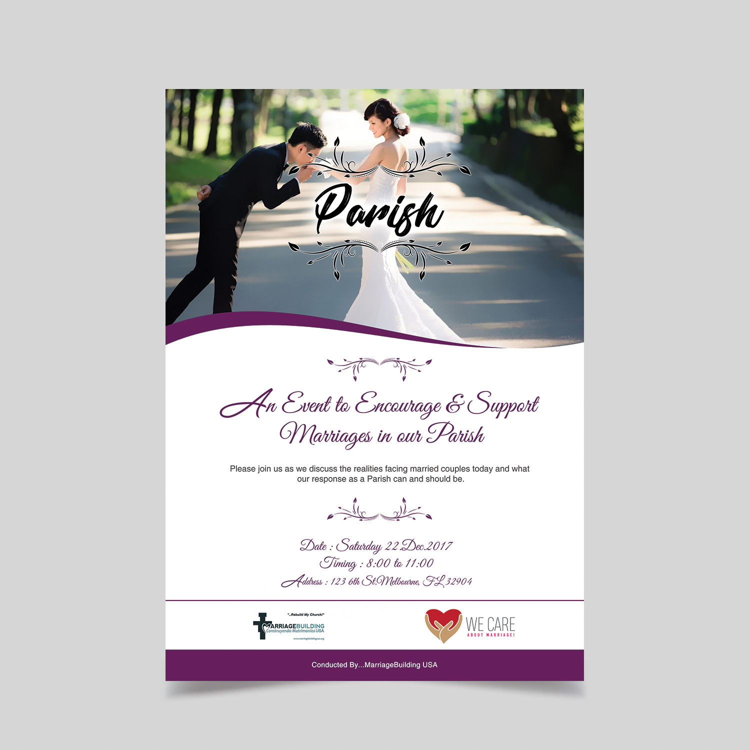 Diseño de Flyer por bdesigner9 para MarriageBuilding USA | Diseño #16786995