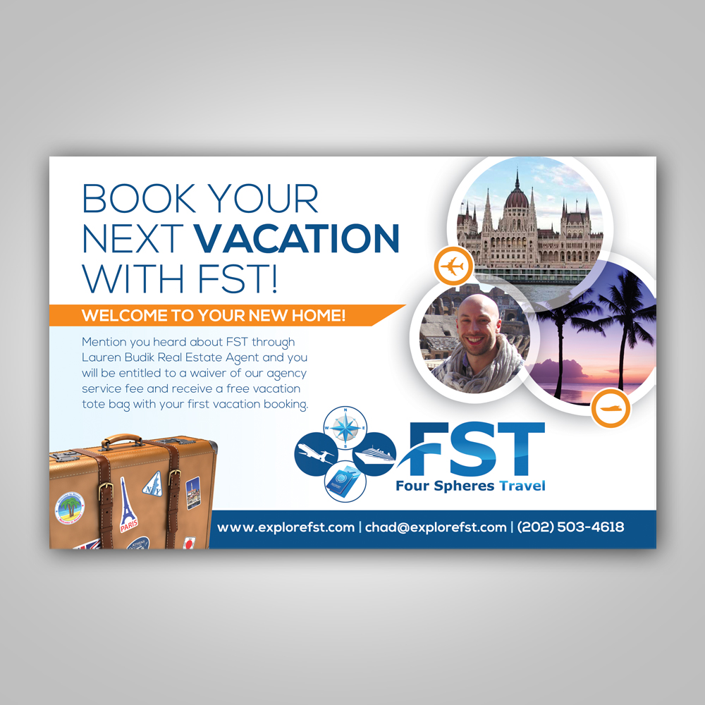 Advertisement Design by earldesigns for Four Spheres Travel | Design #16855514