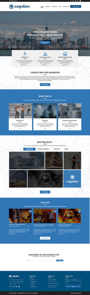 Design required for boutique fire engineering firm in New Zealand | Web-Design von bdesigner9