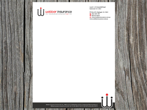 Letterhead Design by Priyo Subarkah for Webber Insurance Services | Design: #613922