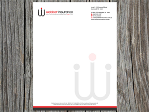 Letterhead Design by Priyo Subarkah for Webber Insurance Services | Design: #614153