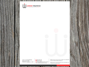 Letterhead Design by Priyo Subarkah for Webber Insurance Services | Design: #614196