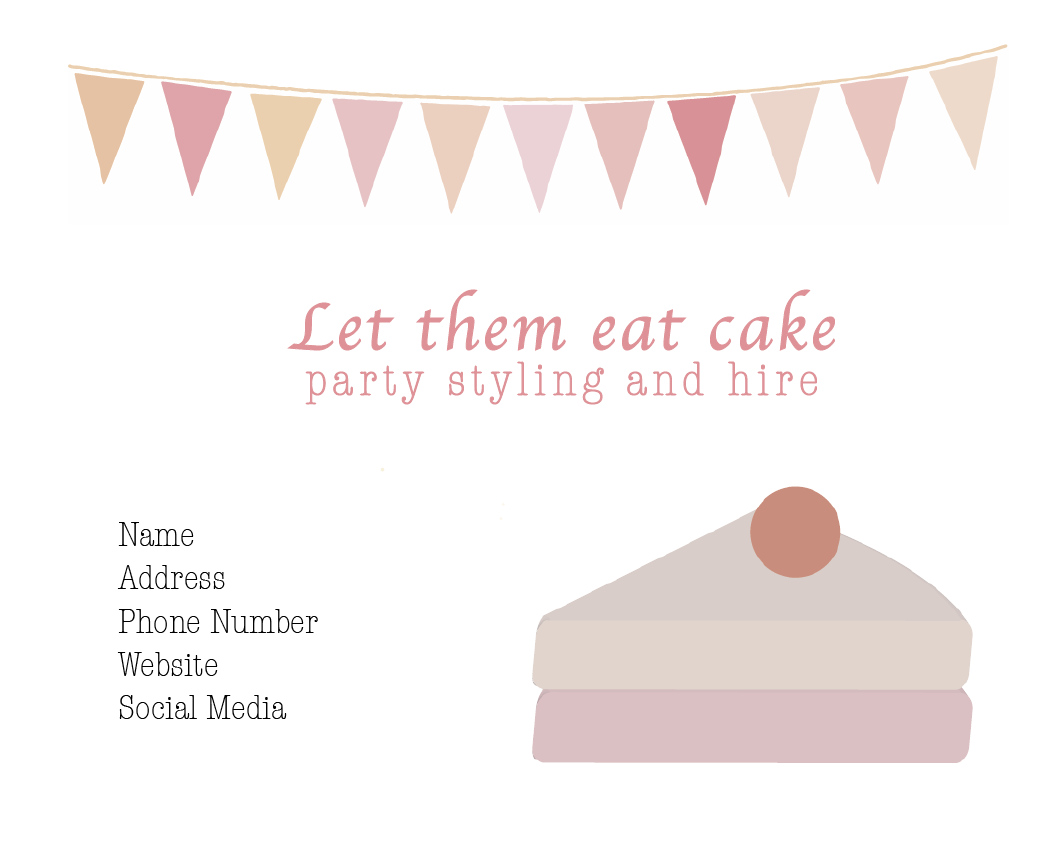 Logo Design by Amanda Branham for Let them eat cake party styling and hire | Design #2675520