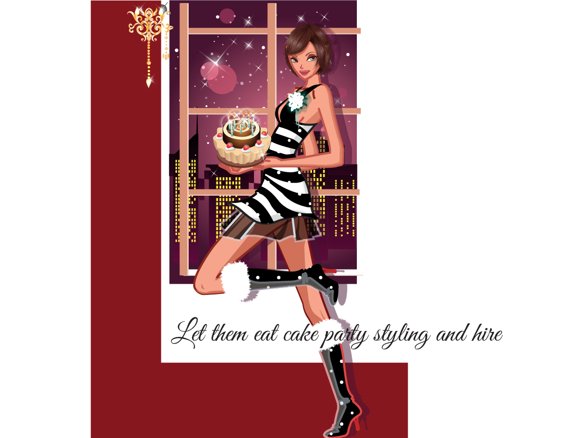 Logo Design by sarkar2609 for Let them eat cake party styling and hire | Design #2718595