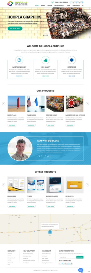 Web Design by pb for Hoopla Graphics | Design: #16800813