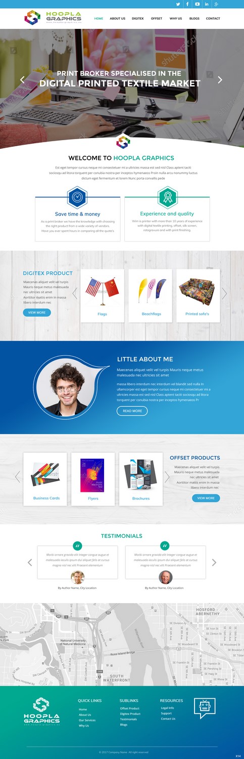 Web Design by pb for Hoopla Graphics | Design #16800814