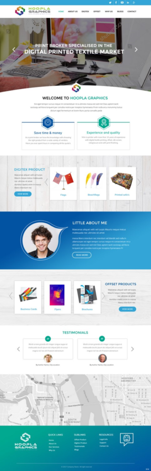 Web Design by pb for Hoopla Graphics | Design: #16800814