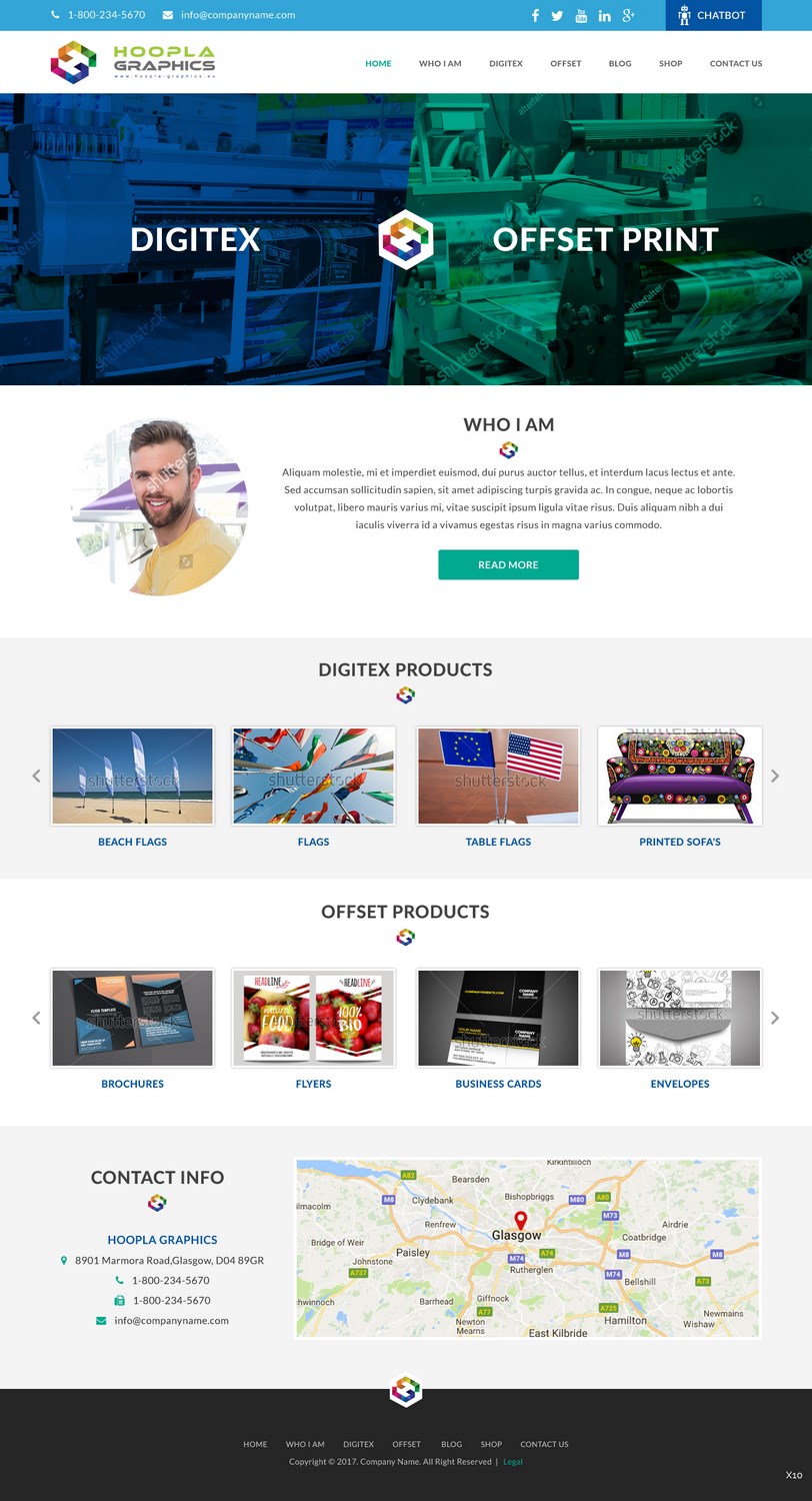 Web Design by pb for Hoopla Graphics | Design #16813012