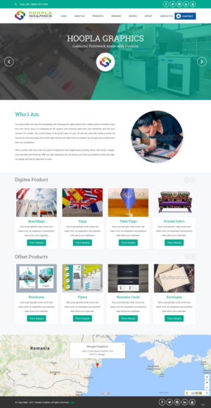 Web Design by pb for Hoopla Graphics | Design: #16813013