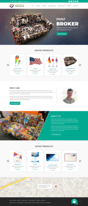 Web Design by pb for Hoopla Graphics | Design: #16813014
