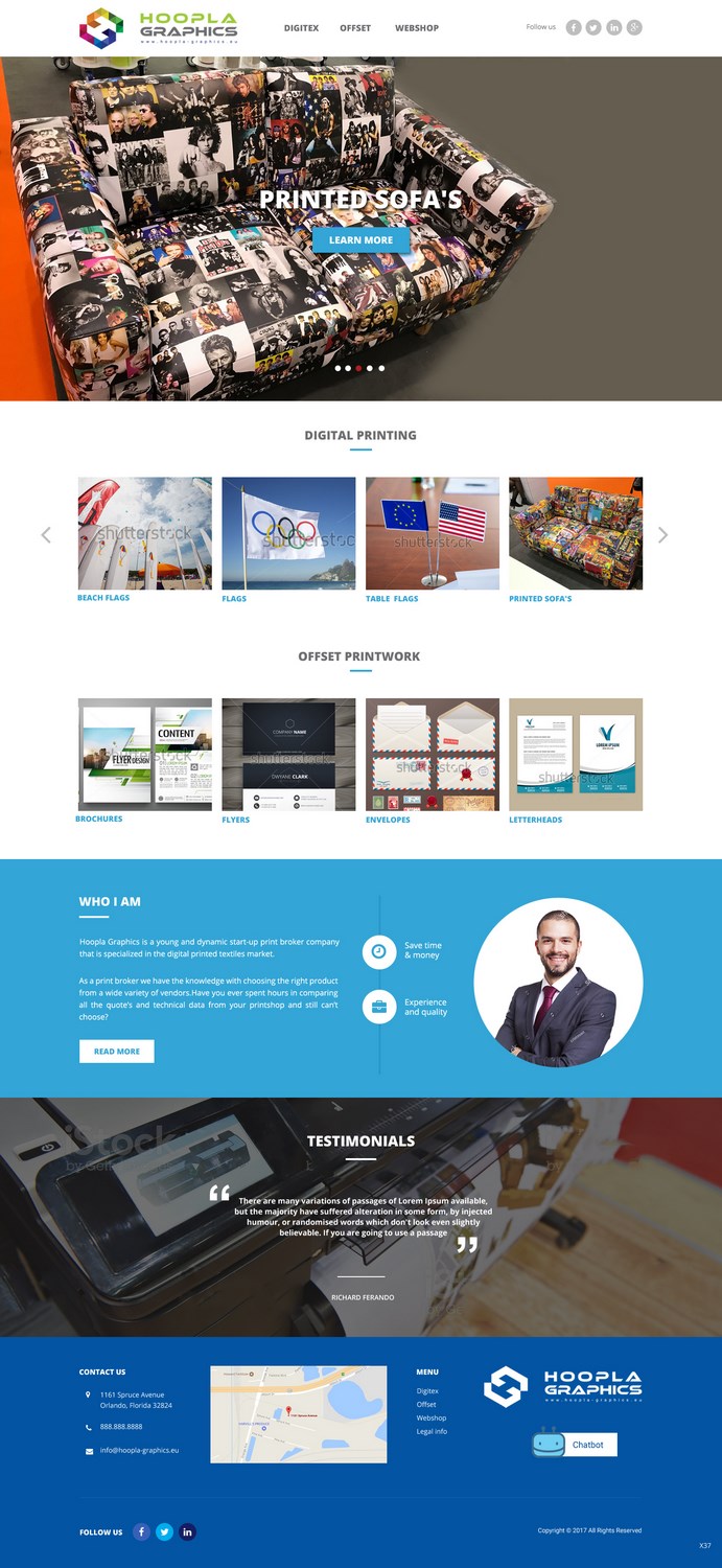 Web Design by pb for Hoopla Graphics | Design #16813015