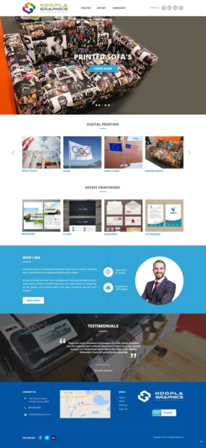 Web Design by pb for Hoopla Graphics | Design: #16813015