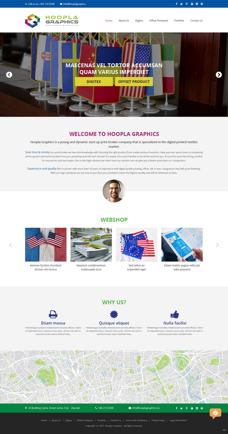 Web Design by pb for Hoopla Graphics | Design #16813016