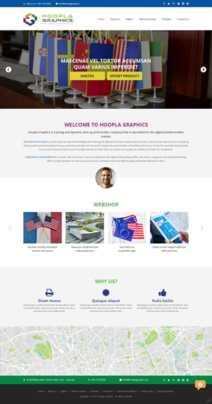 Web Design by pb for Hoopla Graphics | Design: #16813016