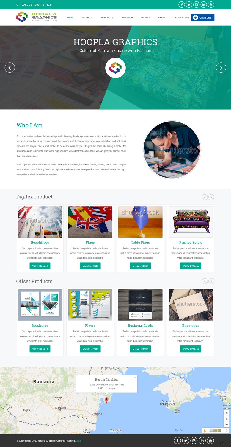 Web Design by pb for Hoopla Graphics | Design #16821404