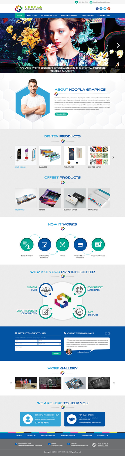 Web Design by Sbss for Hoopla Graphics | Design: #16848738