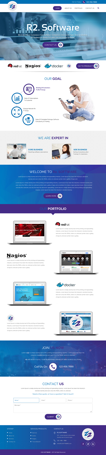 Web Design by rightway for R2 Software BV | Design #16801287