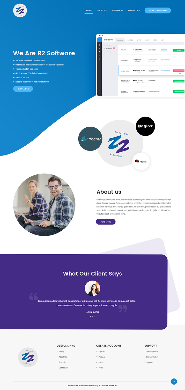 Web Design by syrwebdevelopment for R2 Software BV | Design #16862539