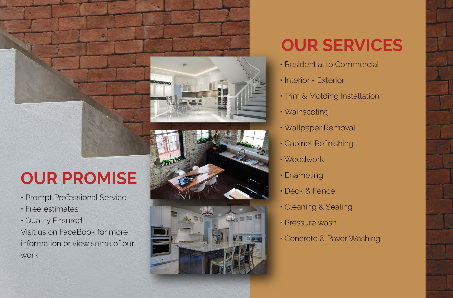 Design de Flyer par DesignbyR pour MauWick Pating & Maintenance LLC | Design #16794612