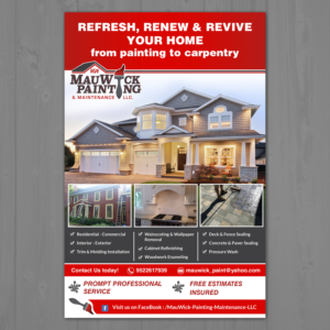 Flyer-Design von aspiremedia für MauWick Pating & Maintenance LLC | Design: #17053124