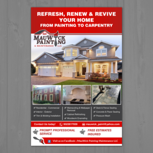 Flyer-Design von aspiremedia für MauWick Pating & Maintenance LLC | Design: #17053515