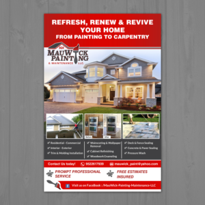 Flyer-Design von aspiremedia für MauWick Pating & Maintenance LLC | Design: #17063304
