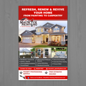 Flyer-Design von aspiremedia für MauWick Pating & Maintenance LLC | Design: #17081809