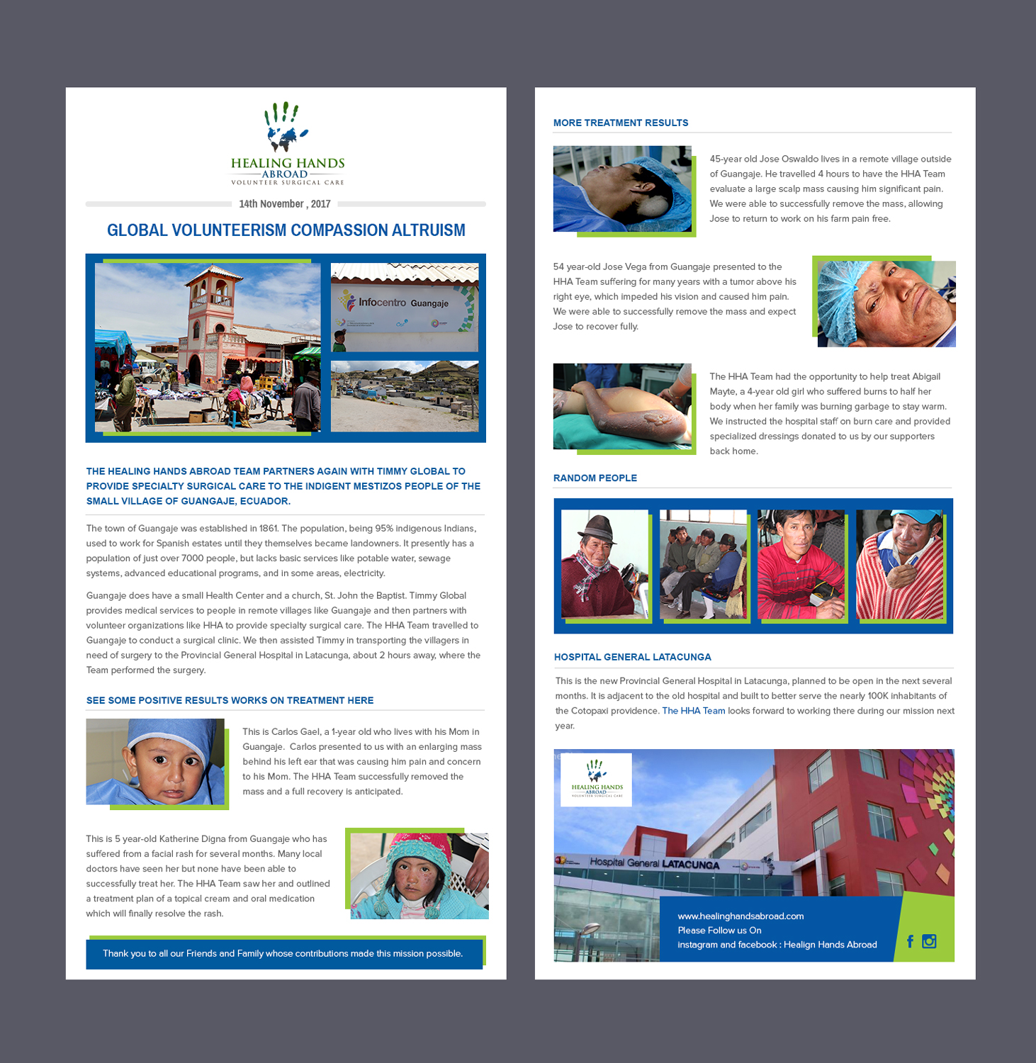 Newsletter Design by Dabashes Adhikery for Healing Hands Abroad | Design #16834811