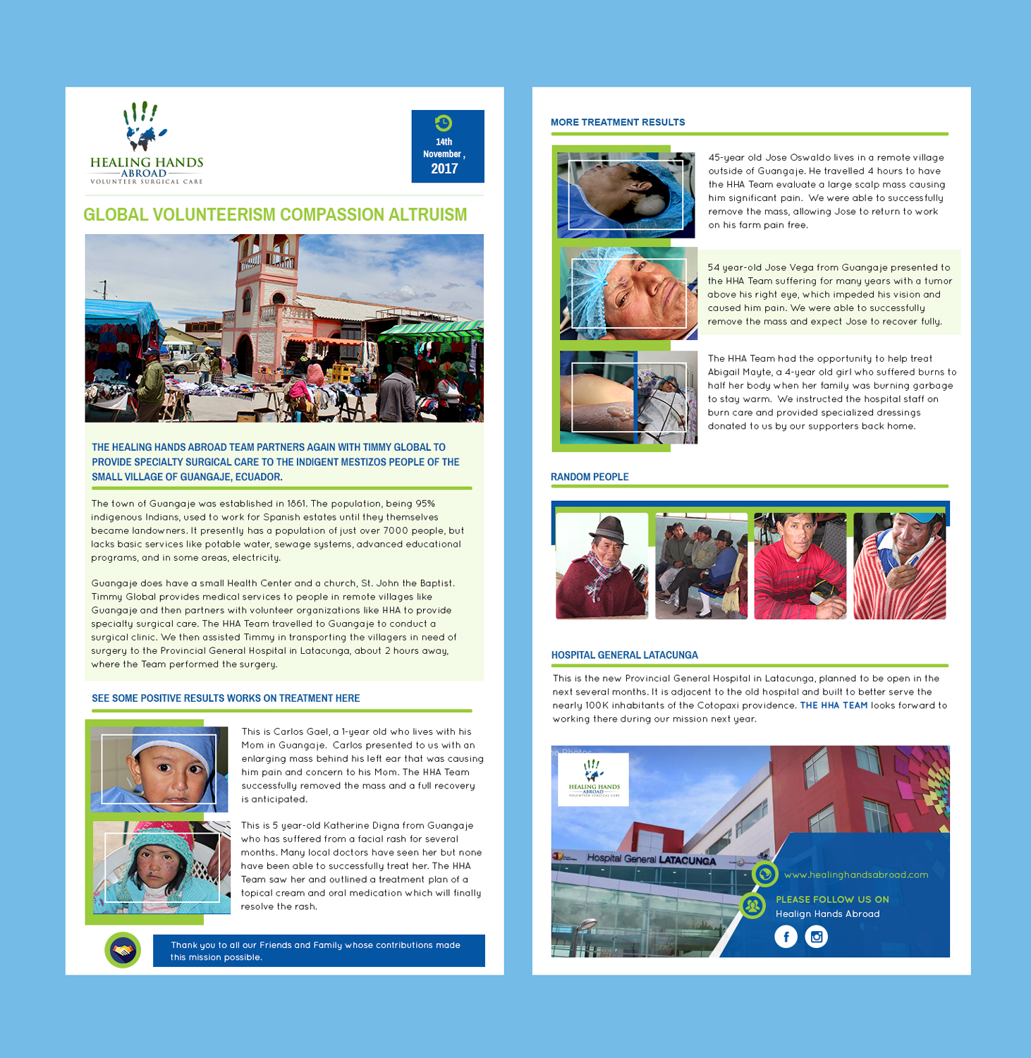 Newsletter Design by Dabashes Adhikery for Healing Hands Abroad | Design #16842658