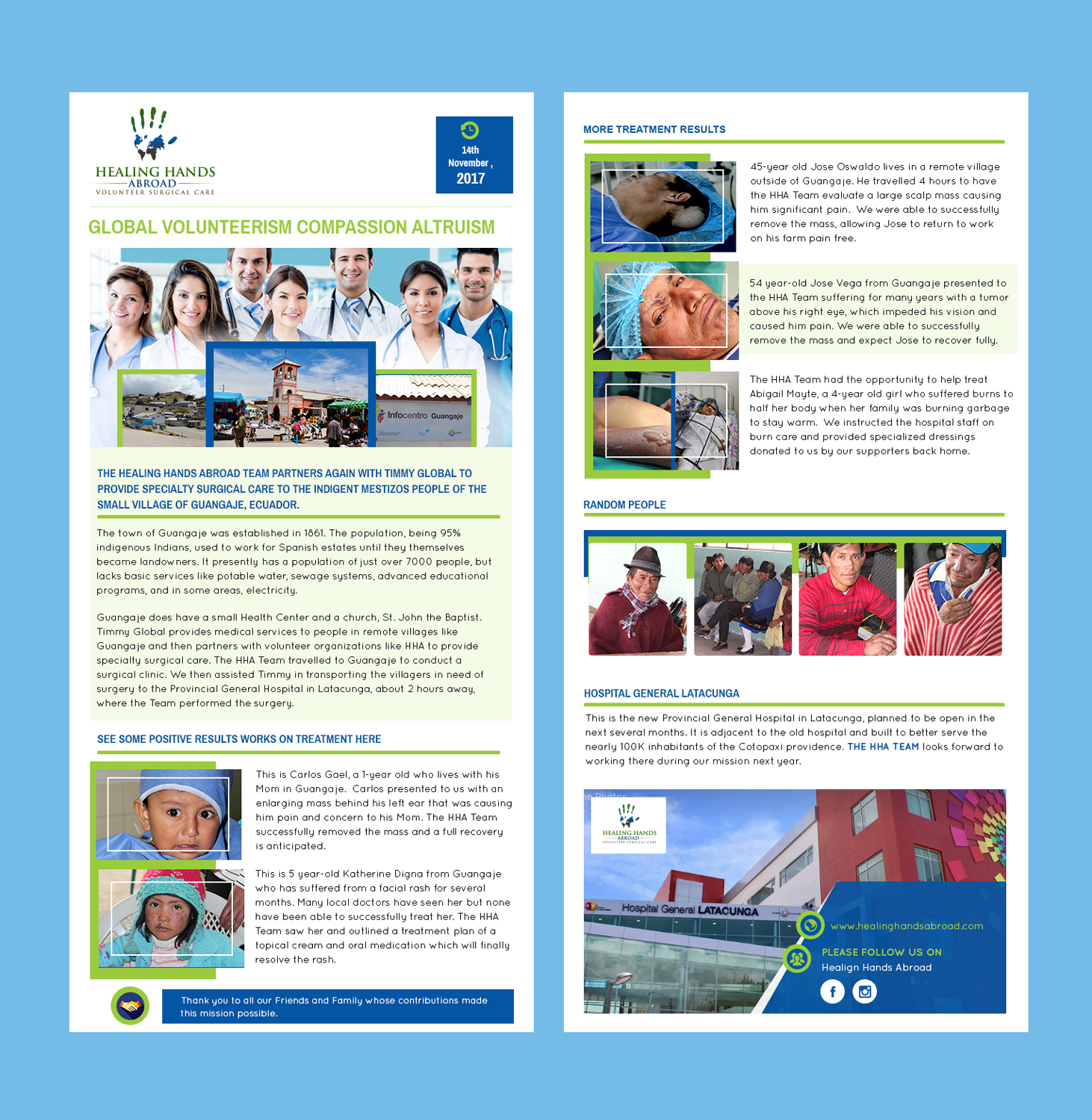 Newsletter Design by Dabashes Adhikery for Healing Hands Abroad | Design #16842659