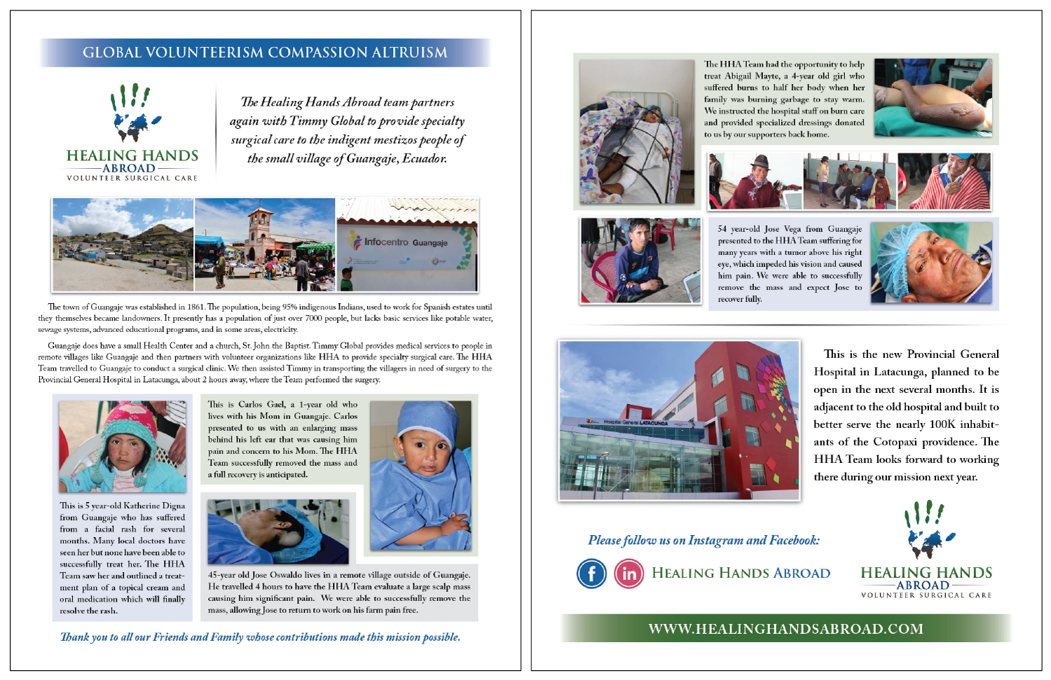 Newsletter Design by LJE for Healing Hands Abroad | Design #16801375