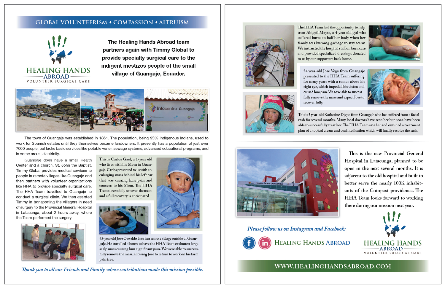 Newsletter Design by LJE for Healing Hands Abroad | Design #16806123
