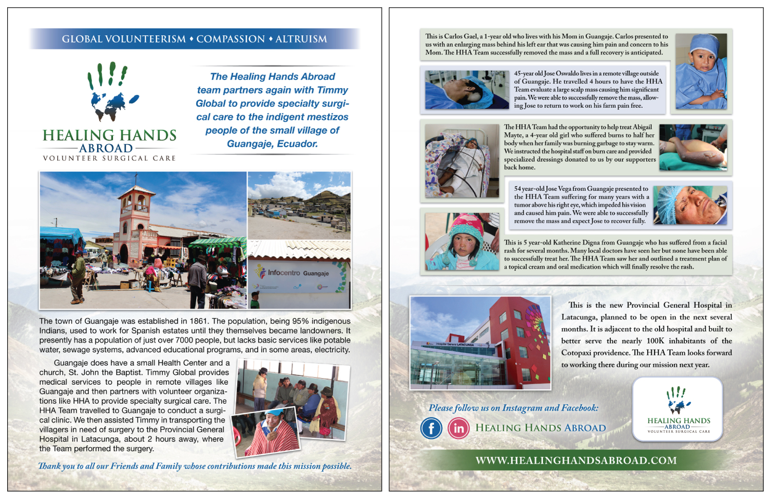 Newsletter Design by LJE for Healing Hands Abroad | Design #16833763